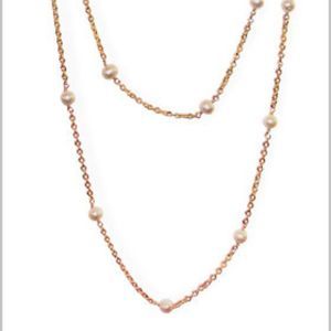 Rossana Designs Pearls & Gold Chain Necklace